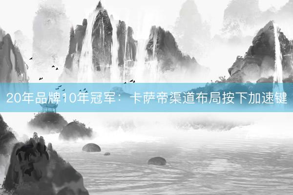 20年品牌10年冠军：卡萨帝渠道布局按下加速键