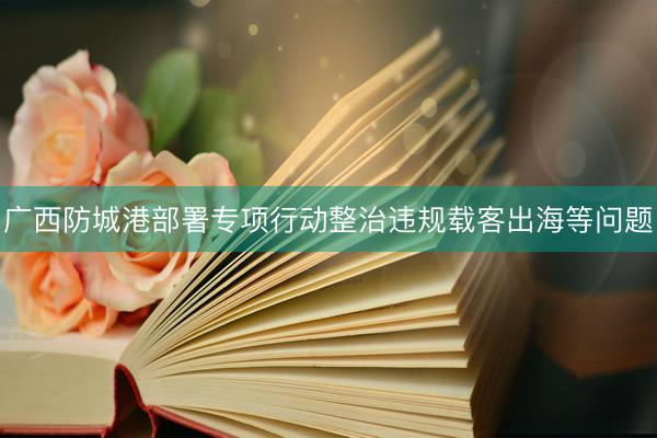 广西防城港部署专项行动整治违规载客出海等问题