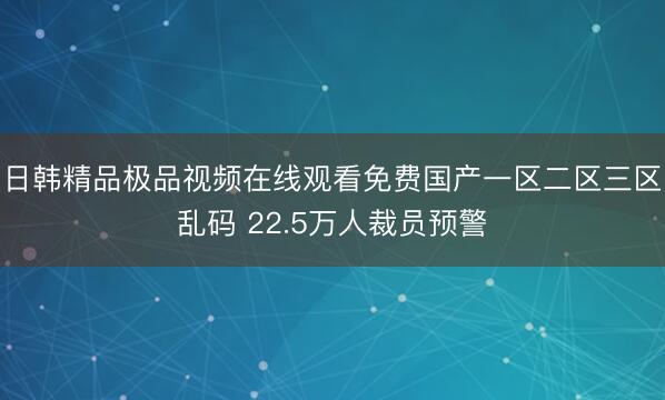 日韩精品极品视频在线观看免费国产一区二区三区乱码 22.5万人裁员预警