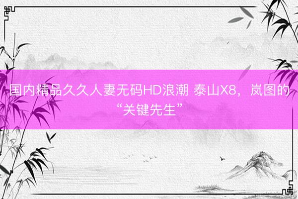 国内精品久久人妻无码HD浪潮 泰山X8，岚图的“关键先生”