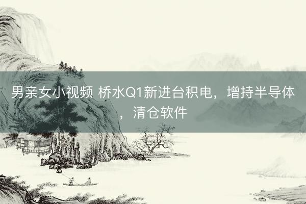 男亲女小视频 桥水Q1新进台积电，增持半导体，<a href=