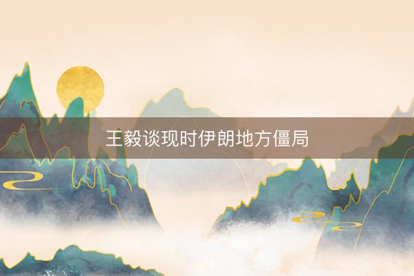 王毅谈现时伊朗地方僵局