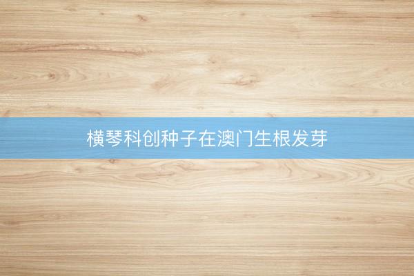 横琴科创种子在澳门生根发芽