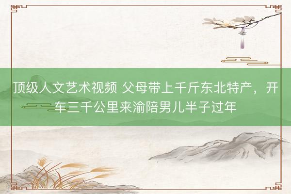 顶级人文艺术视频 父母带上千斤东北特产，开车三千公里来渝陪男儿半子过年