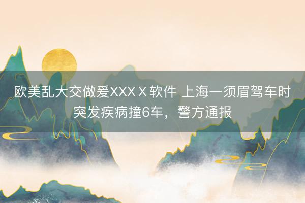 欧美乱大交做爰XXXⅩ软件 上海一须眉驾车时突发疾病撞6车，警方通报
