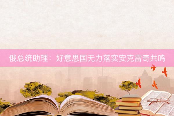 俄总统助理：好意思国无力落实安克雷奇共鸣